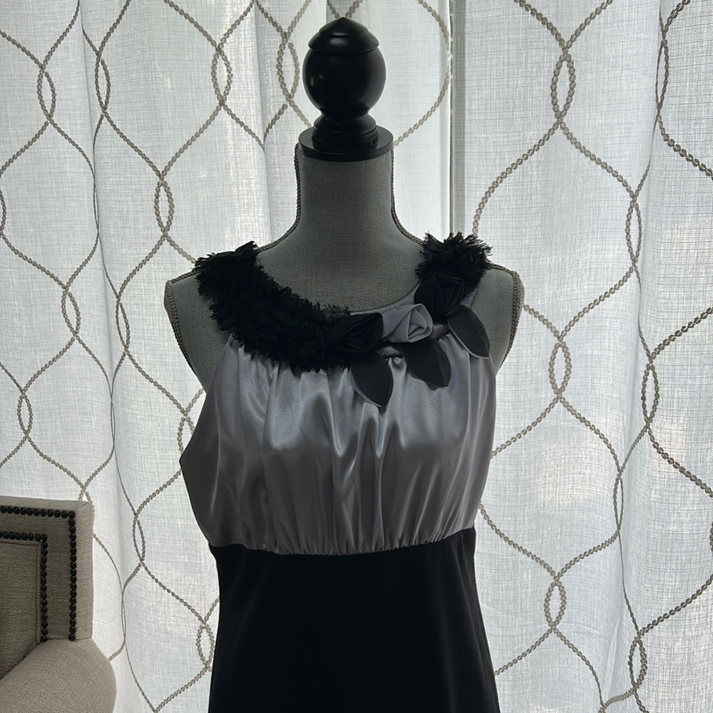 Grayish/purple dress with black skirt